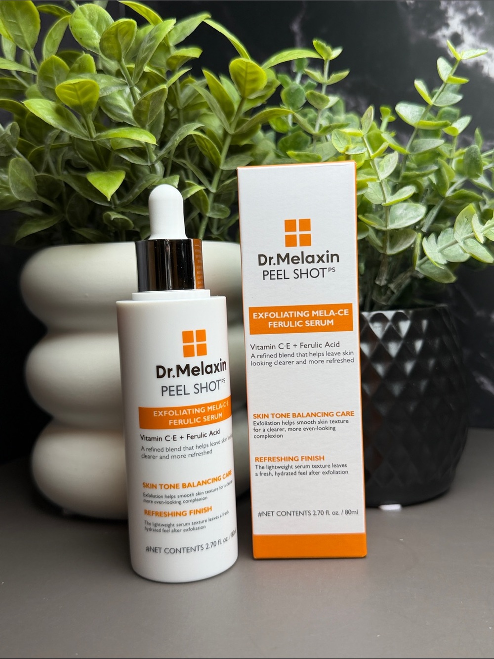Peel Shot Exfoliating Mela-CE Ferulic Serum — White & Orange